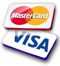 We accept mastercard and visa.